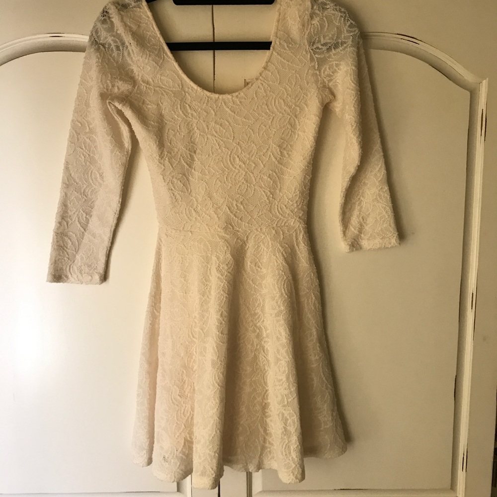 Cream lace dress